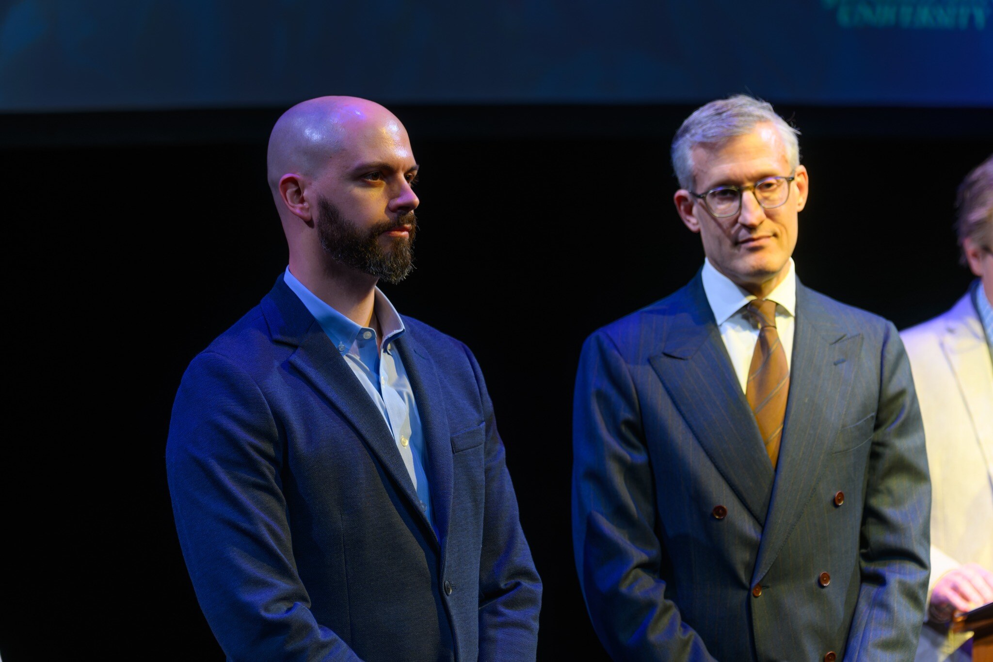 Dagomar Degroot onstage with fellow Dan David Prize laureates